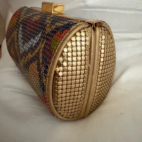 Whiting & Davis: Colorful Mosaic Clutch (Shoulder Strap Inside Too) - Picture 3 of 6